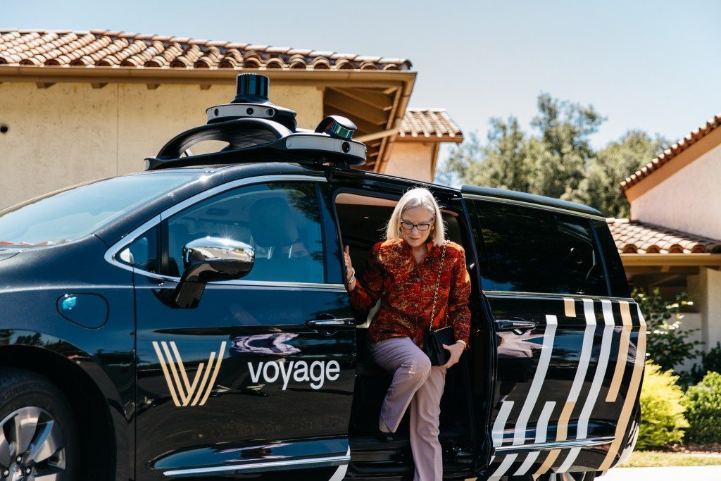 Voyage autonomous shuttle serving senior citizens