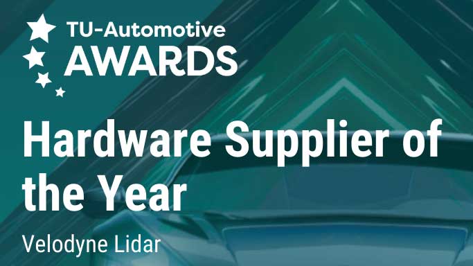 Velodyne Lidar Wins TU-Automotive Award "Hardware Supplier of the Year"
