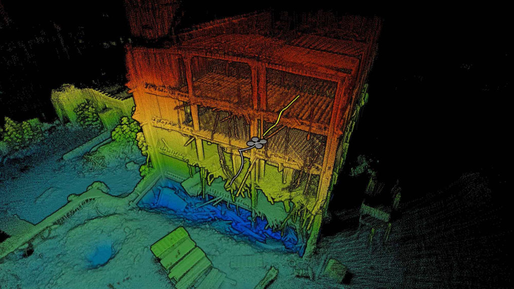 3D pointcloud generated by Exyn's AUV powered by Velodyne lidar sensors