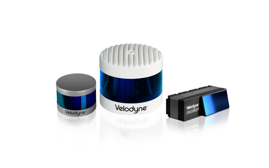 Velodyne Lidar’s Puck™, Alpha Prime™ and Velarray H800 sensors (shown here) are designed for safe navigation and collision avoidance in ADAS and autonomous mobility applications.