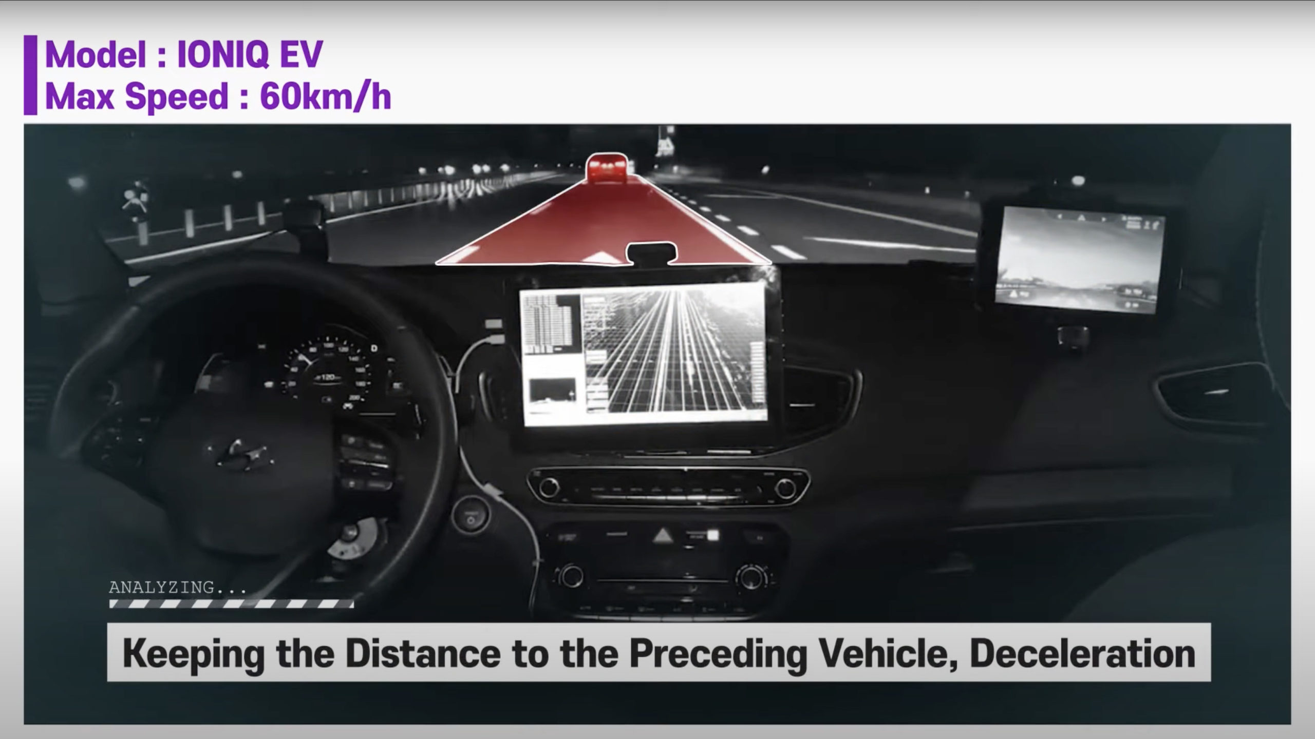 Keeping Distance Behind Vehicles at High Speeds