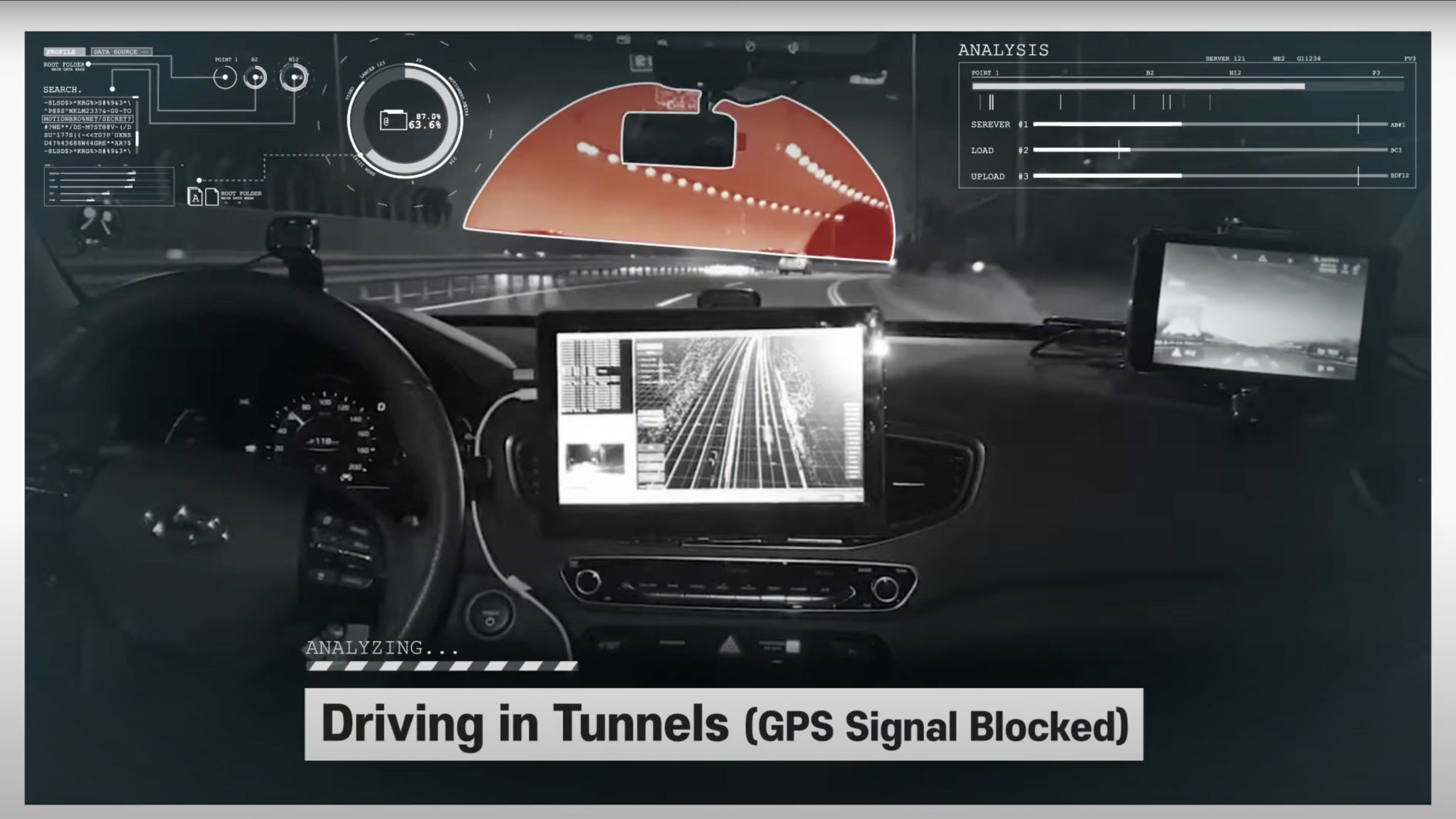 Autonomously Driving Through Tunnels, Even with Blocked GPS