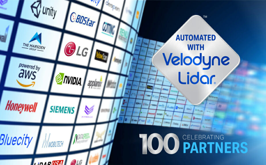Automated with Velodyne (AwV) program has achieved the 100 partner landmark. AwV is a one-of-a-kind program in the lidar industry that spurs collaboration in commercializing next-generation autonomous solutions.