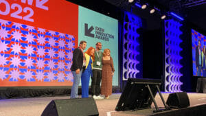 Velodyne Lidar and Bluecity Team Accepting the SXSW 2022 Innovation Award in Austin, Texas