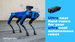 Velarray M1600 near-field lidar vision for autonomous mobile robots