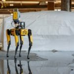 Boston Dynamics Spot robot equipped with Velodyne Lidar sensor