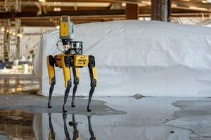 Boston Dynamics Spot robot equipped with Velodyne Lidar sensor